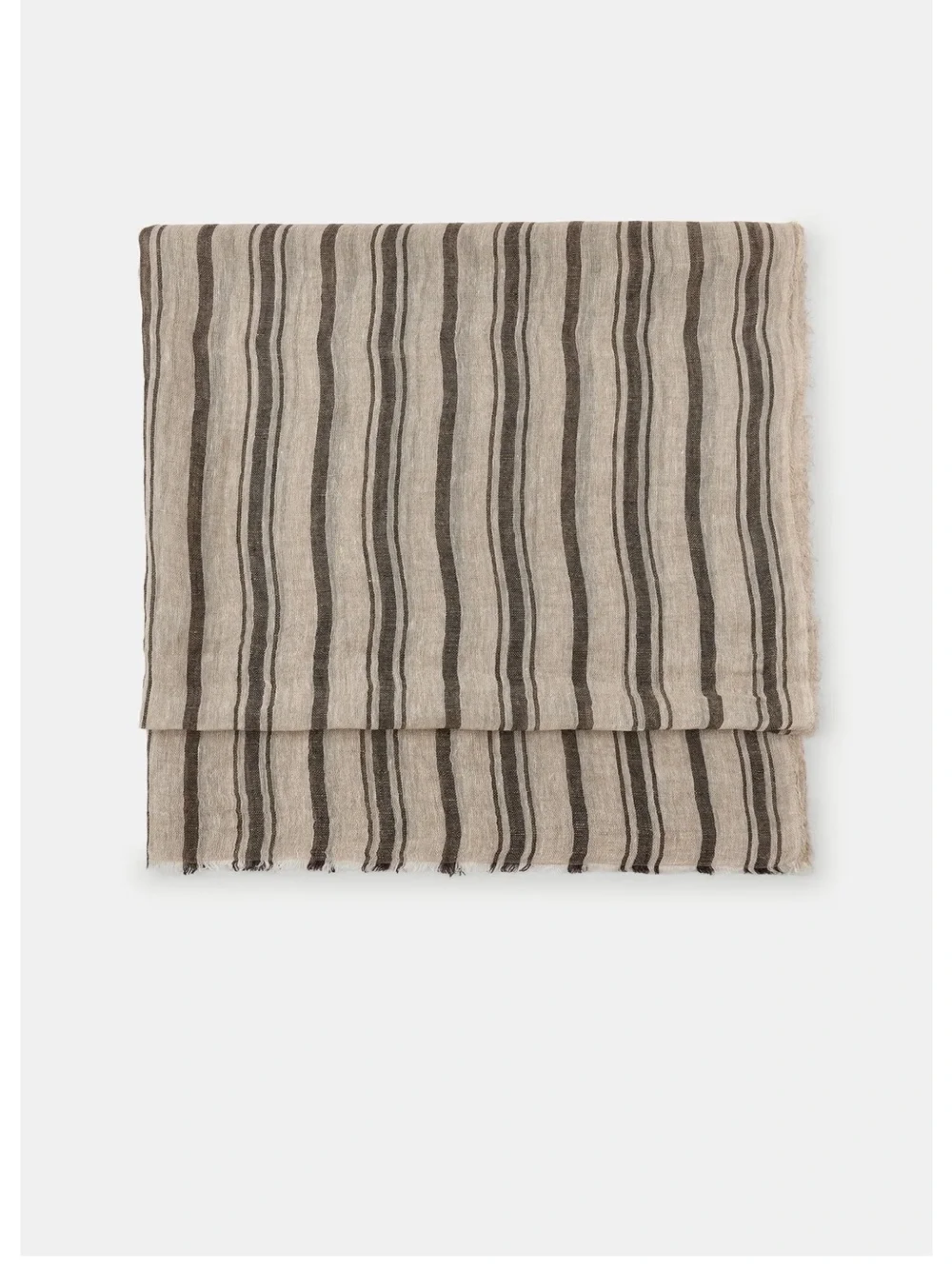 Zara 100% linen striped scarf shawl